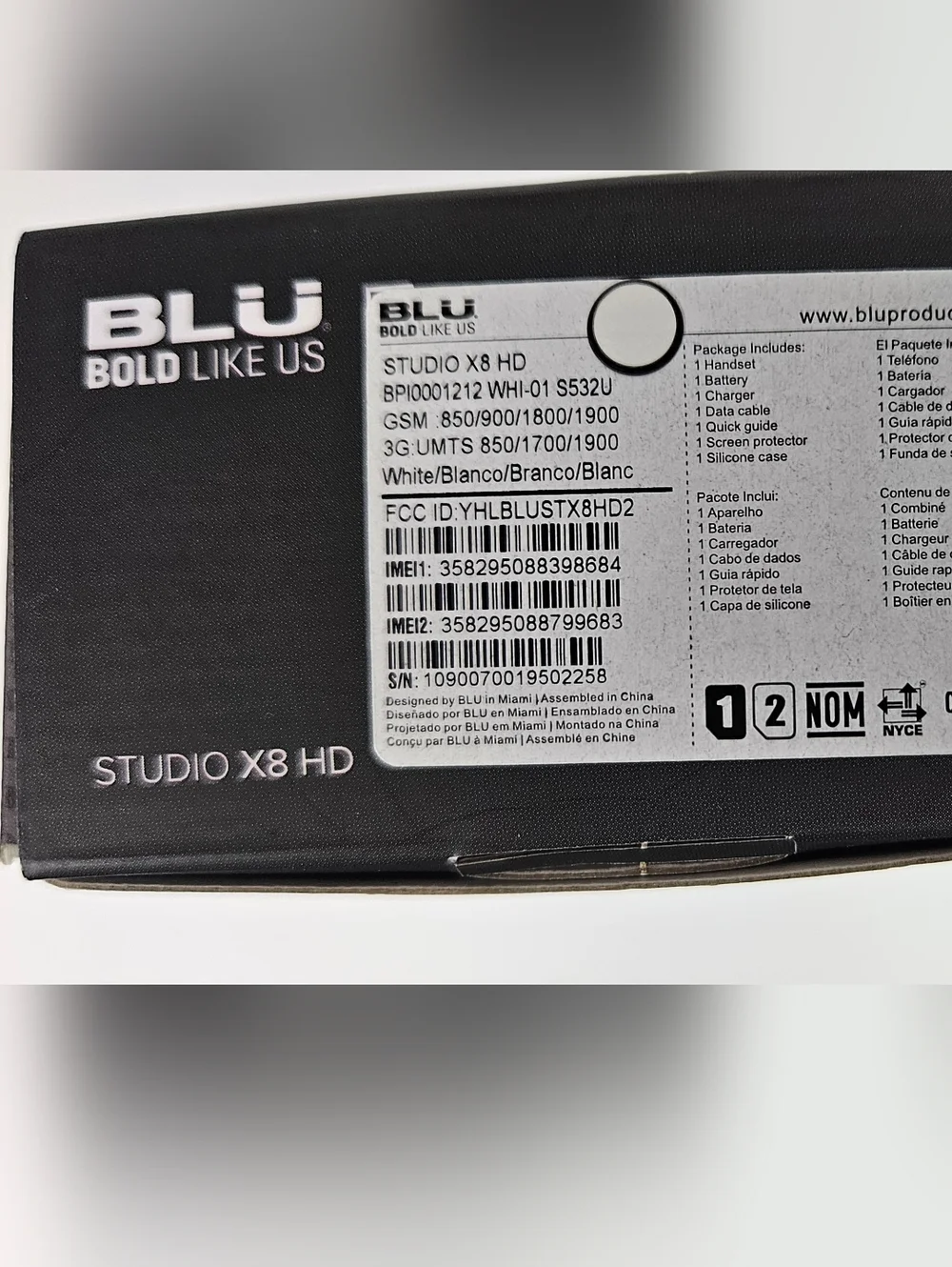 BLU Studio X8 HD Smartphone - Black